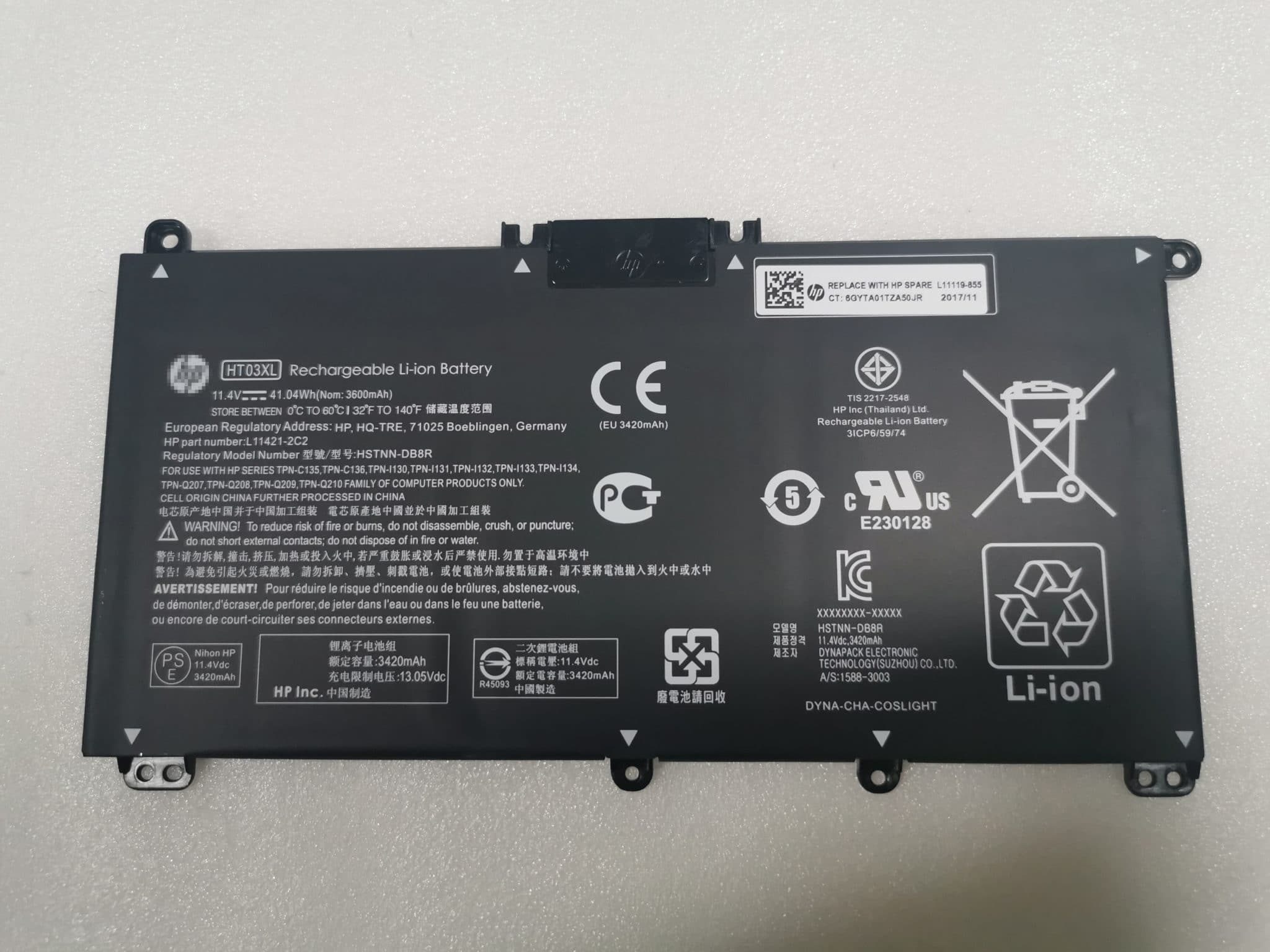 Hp HT03XL Laptop Battery for 14CE0016TU, High quality Hp HT03XL Laptop